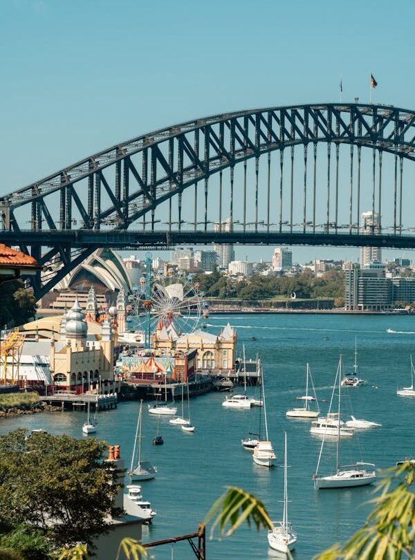 Vista panorámica del Harbour Bridge y la Ópera de Sídney