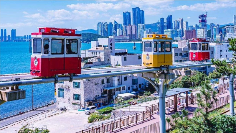 Haeundae Blue Line Park Sky Capsule Corea del sur