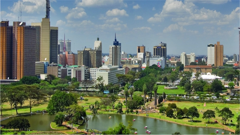 Ciudad de Nairobi en Kenia